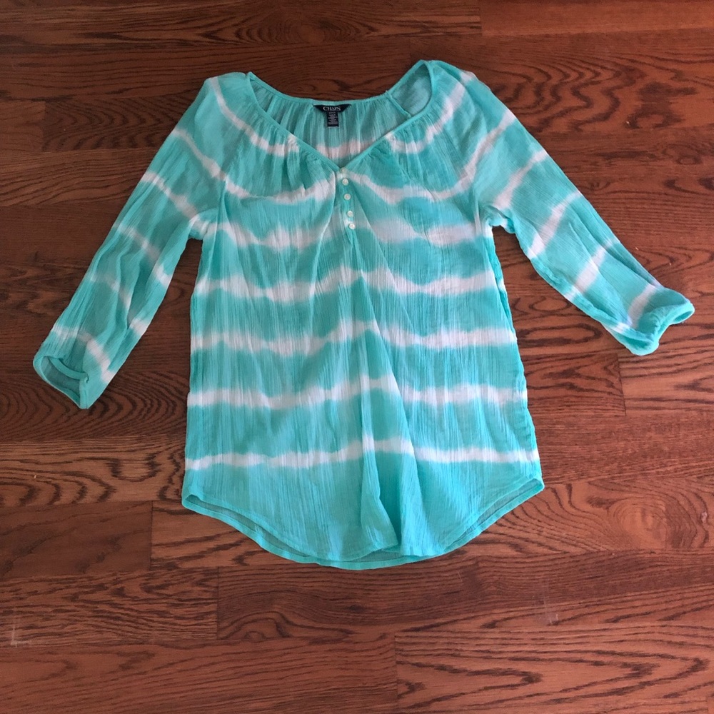 Chaps tie die shirt small